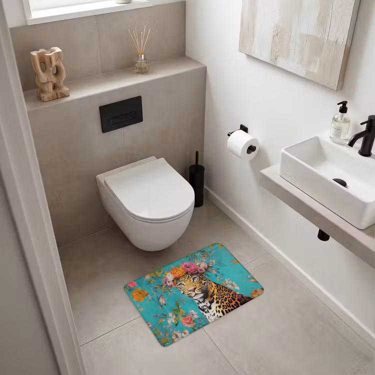 WC Vorleger - Leopard - Blumen - Krone — 6