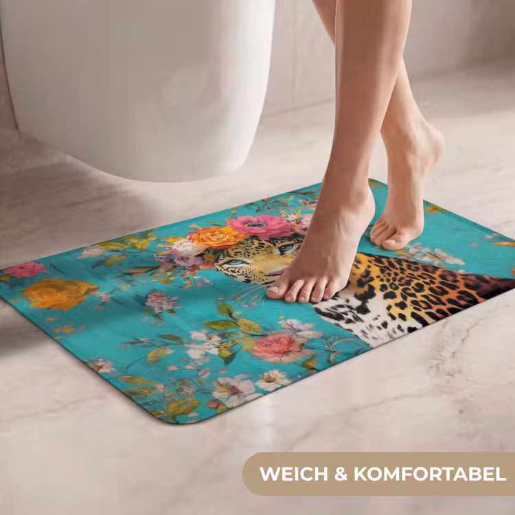 WC Vorleger - Leopard - Blumen - Krone — 7