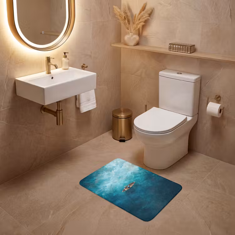 WC Vorleger - Boot - Wasser - Blau — 4