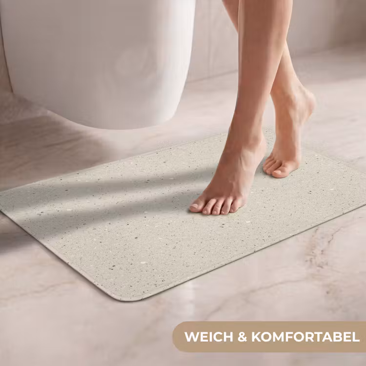WC Vorleger - Hellbeige - Terrazzo - Grau — 7