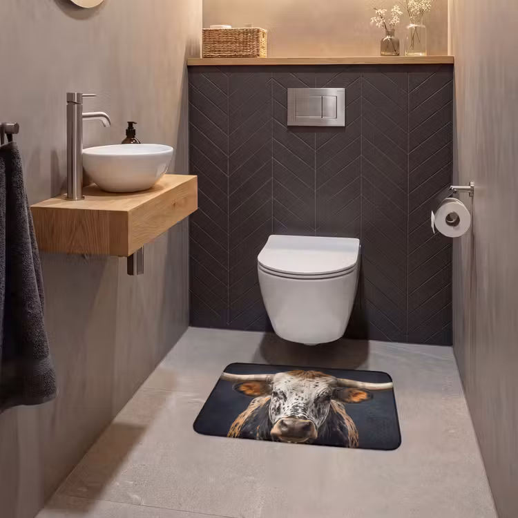 WC Vorleger - Taurus - Farbenfroh - Hörner — 2
