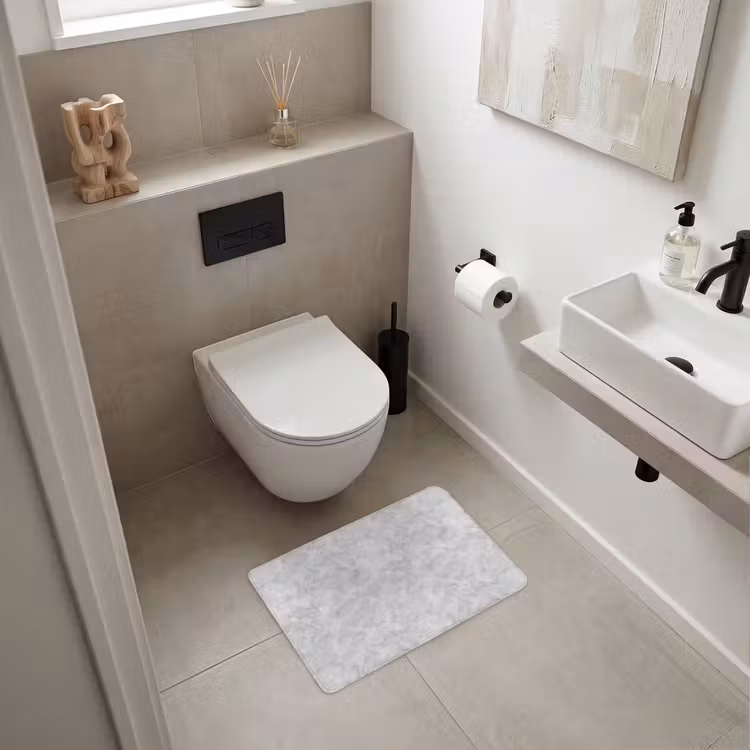 WC Vorleger - Grau - Marmor - Matt — 6