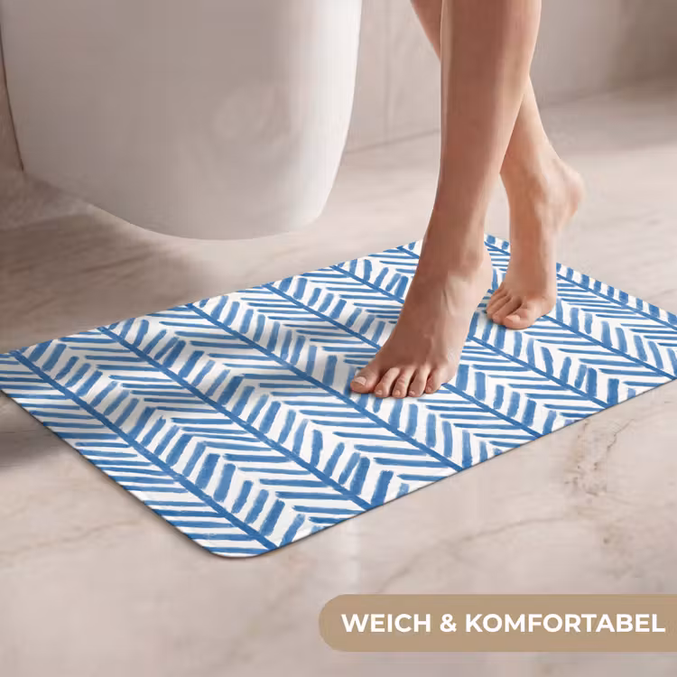 WC Vorleger - Muster - Gestreift - Blau — 7