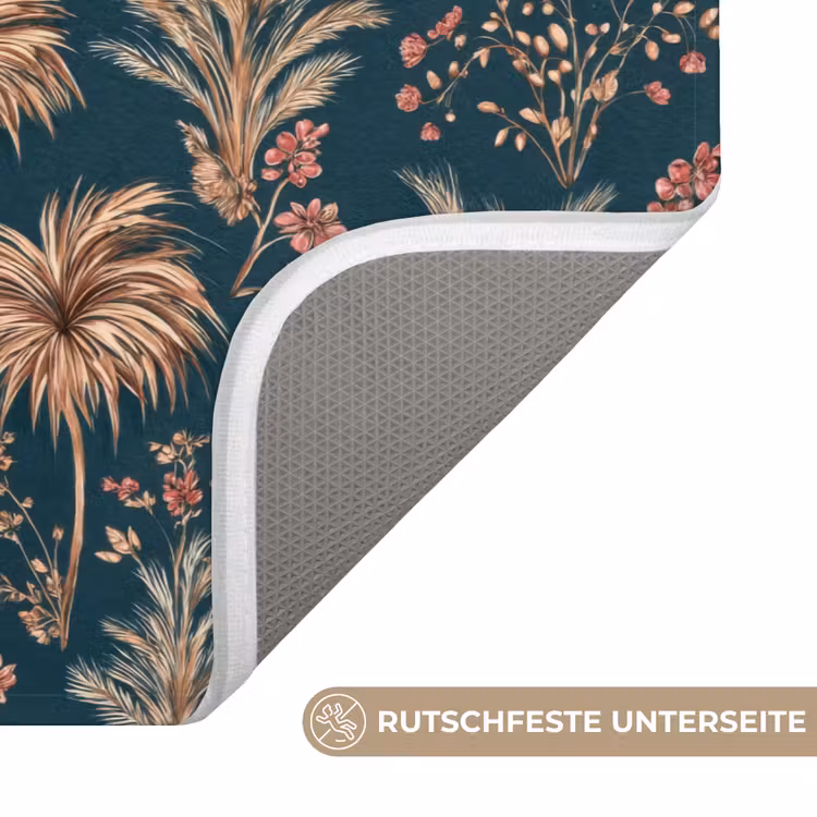 WC Vorleger - Botanisch - Muster - Blau — 3