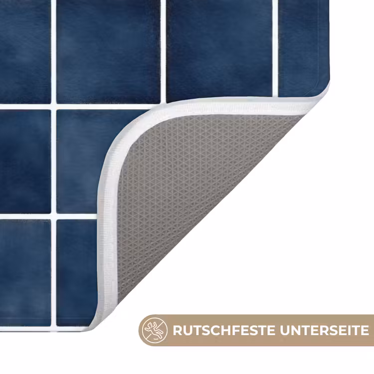 WC Vorleger - Fliese - Modern - Blau — 3