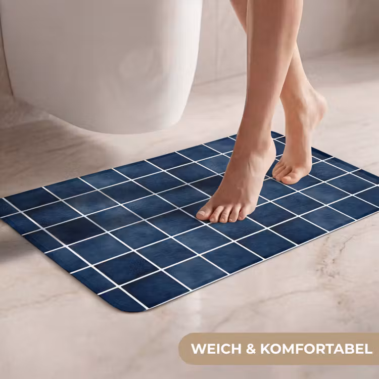 WC Vorleger - Fliese - Modern - Blau — 7