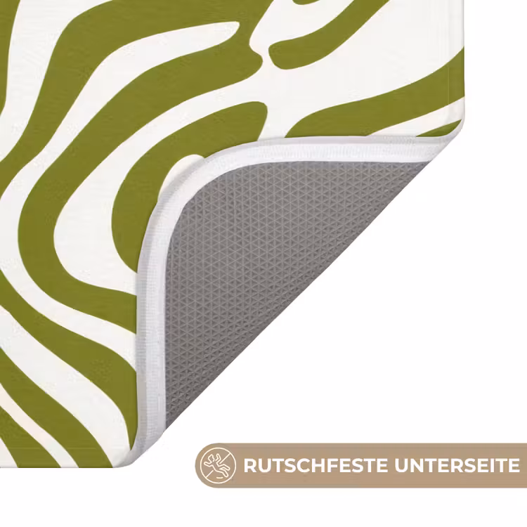 WC Vorleger - Linienmuster - Grün - Bio — 3