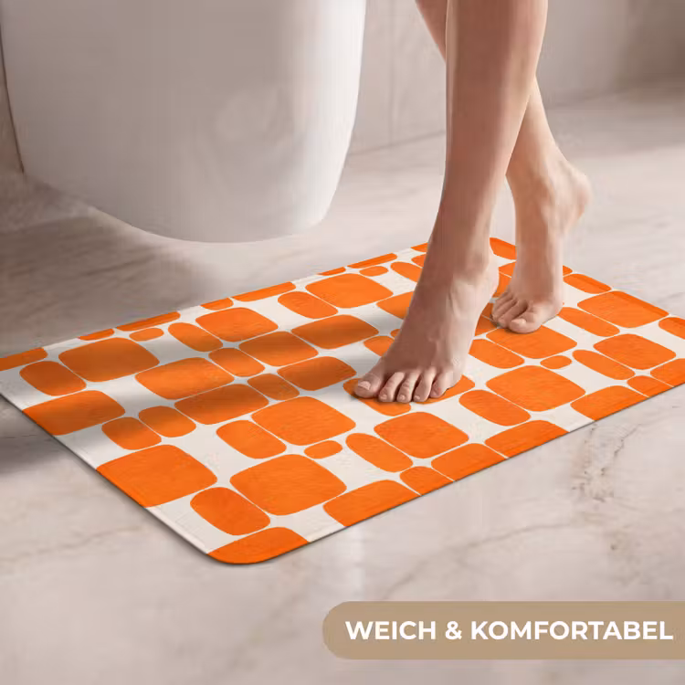 WC Vorleger - Muster - Retro - Orange — 7