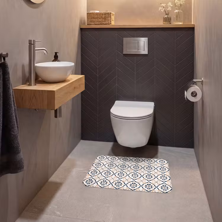 WC Vorleger - Blattform - Muster - Farbenfroh — 2