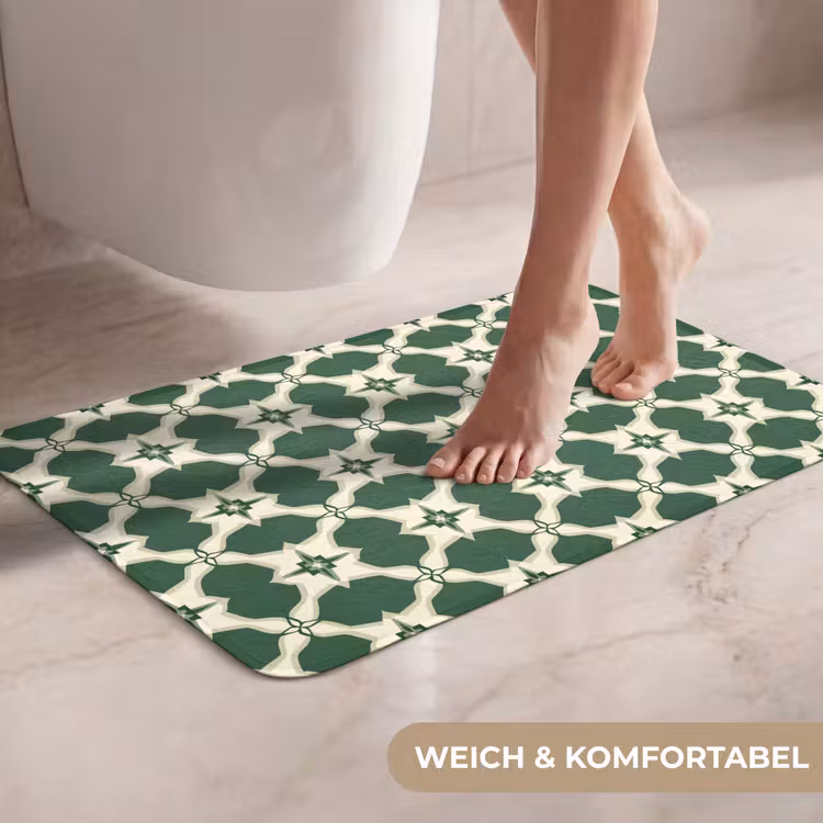 WC Vorleger - Fliese - Klassisch - Grün — 7