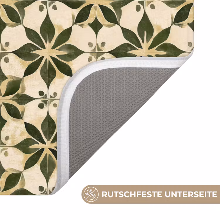 WC Vorleger - Fliese - Muster - Grün — 3