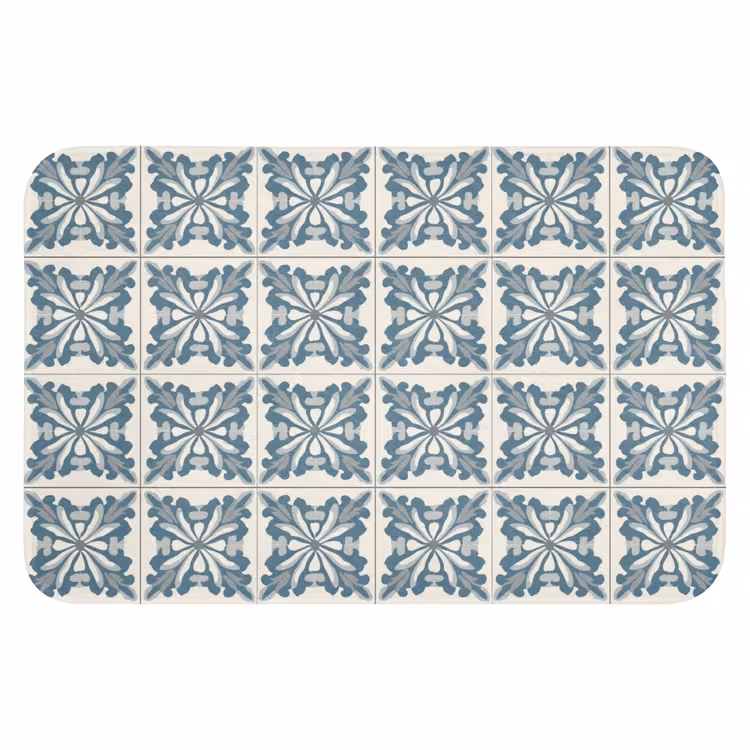 WC Vorleger - Muster - Fliese - Blau — 1