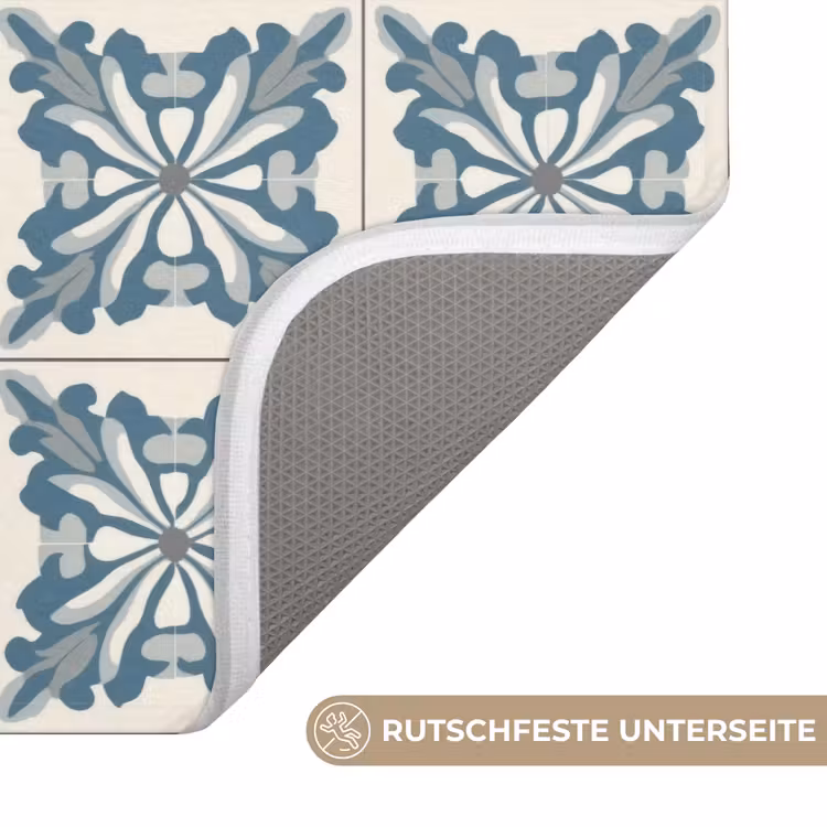 WC Vorleger - Muster - Fliese - Blau — 3
