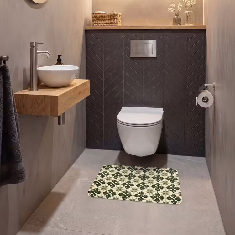 WC Vorleger - Muster - Fliese - Grün — 2