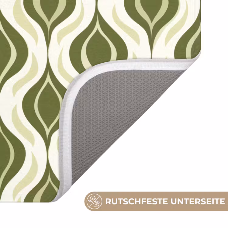 WC Vorleger - Muster - Retro - Grün — 3