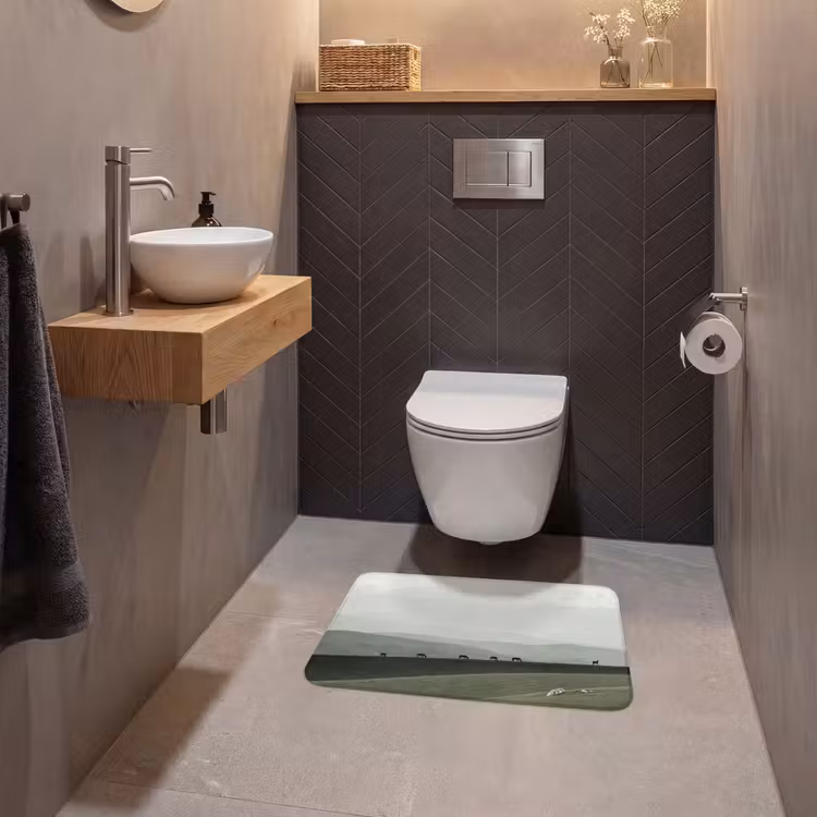 WC Vorleger - Grau - Berg - Pferde — 2