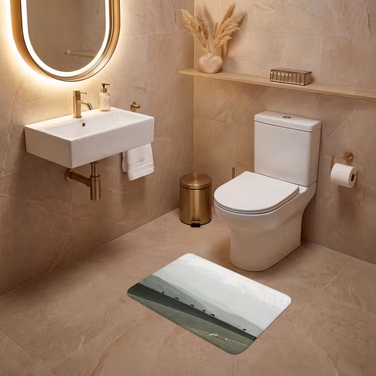 WC Vorleger - Grau - Berg - Pferde — 4