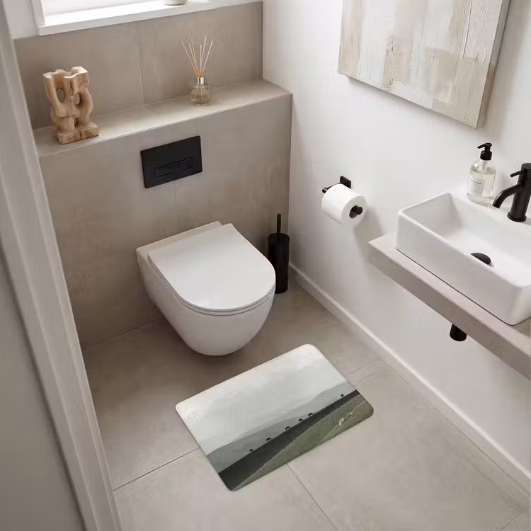 WC Vorleger - Grau - Berg - Pferde — 6