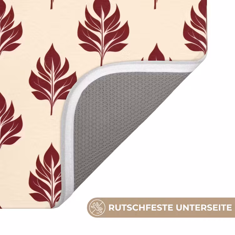 WC Vorleger - Botanisch - Muster - Bordeaux — 3