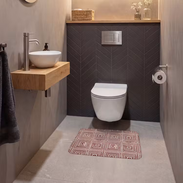 WC Vorleger - Geometrisch - Muster - Rot — 2