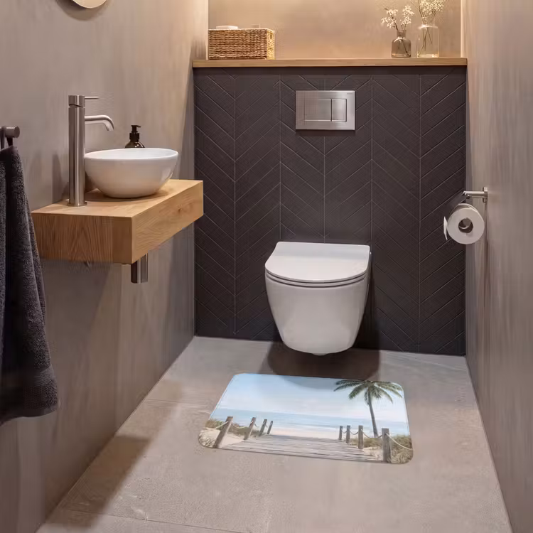 WC Vorleger - Palmen - Weg - Horizont — 2