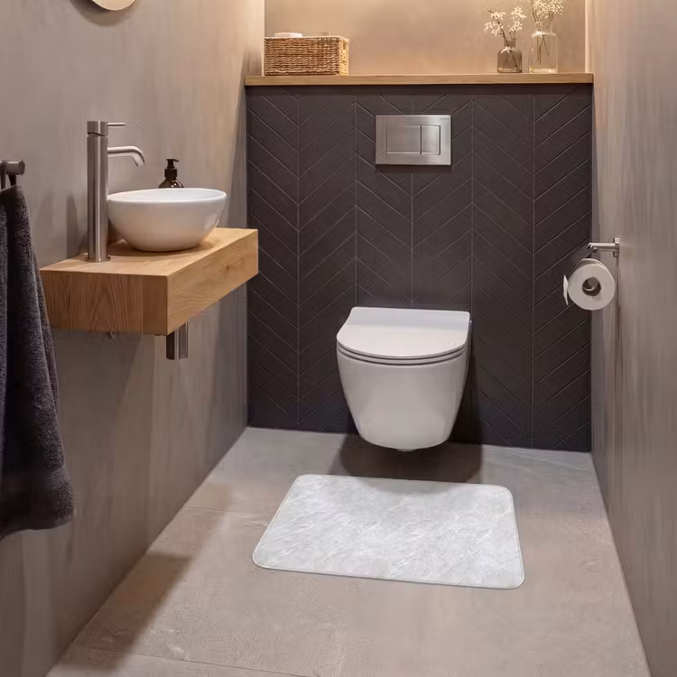 WC Vorleger - Oberfläche - Textur - Grau — 2