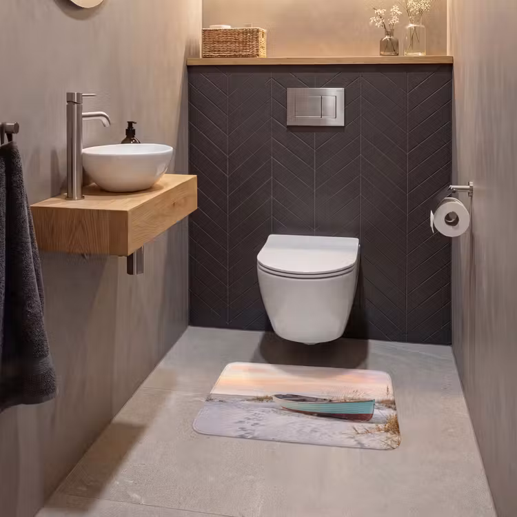 WC Vorleger - Rustikal - Ruderboot - Sandstrand — 2