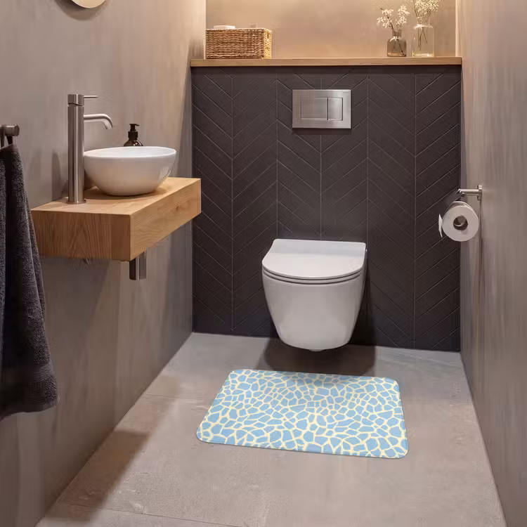 WC Vorleger - Giraffe - Modern - Blau — 2