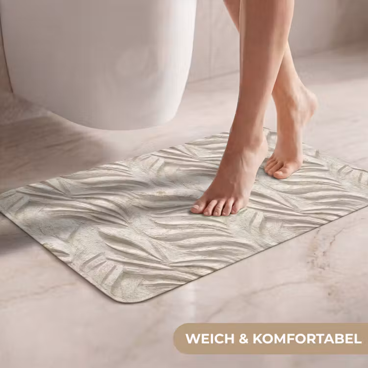 WC Vorleger - Textur - Relief - Beige — 7