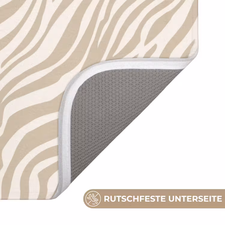 WC Vorleger - Zebra - Muster - Beige — 3