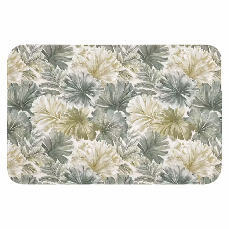 WC Vorleger - Blätter - Botanisch - Grün — 1