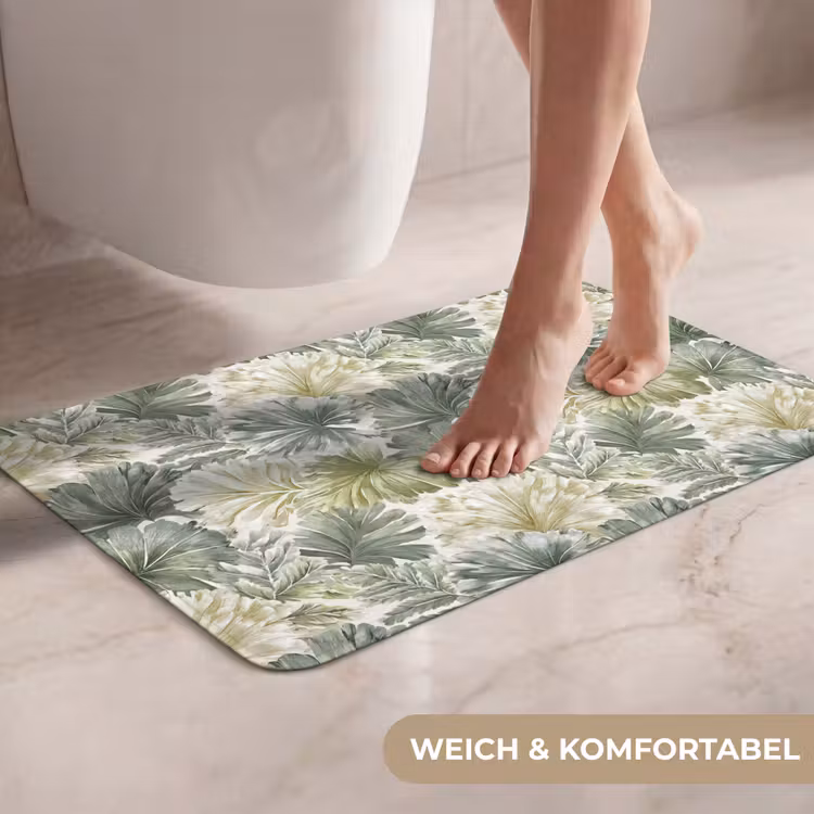 WC Vorleger - Blätter - Botanisch - Grün — 7