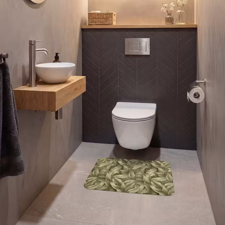 WC Vorleger - Blätter - Modern - Grün — 2