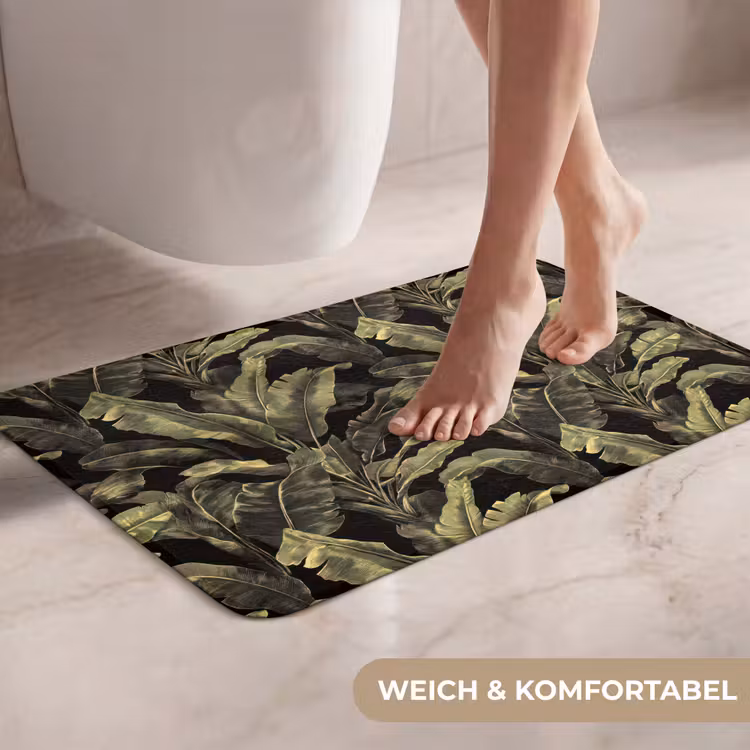 WC Vorleger - Botanisch - Blätter - Grün — 7