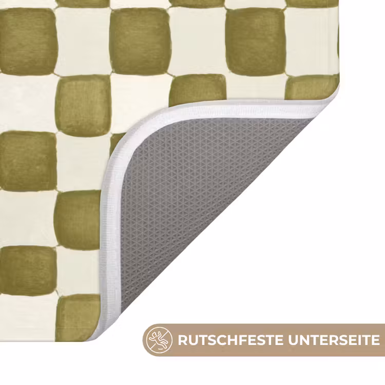 WC Vorleger - Schach - Muster - Grün — 3