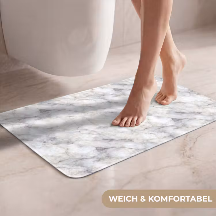 WC Vorleger - Grau - Marmor - Detailliert — 7