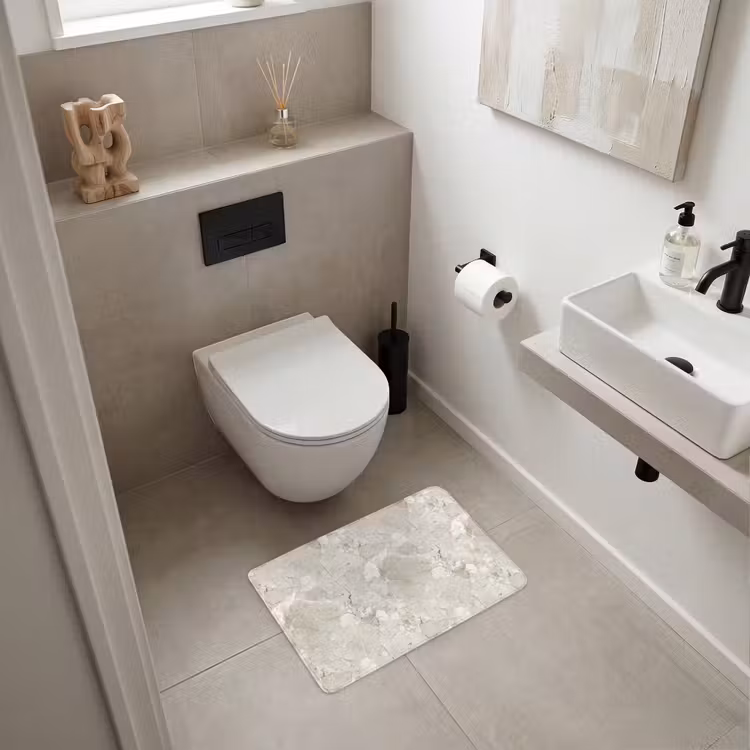 WC Vorleger - Marmor - Grau - Adern — 6