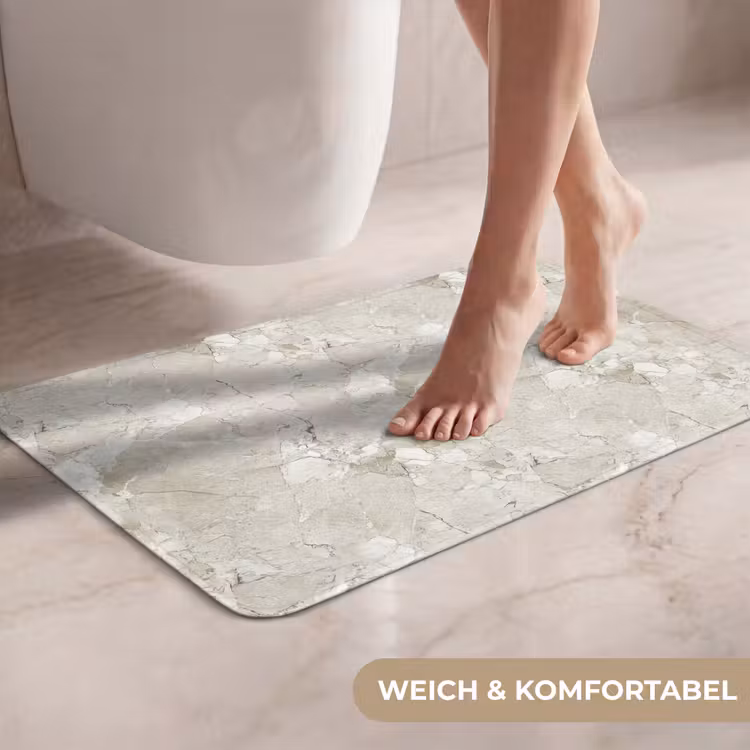 WC Vorleger - Marmor - Grau - Adern — 7