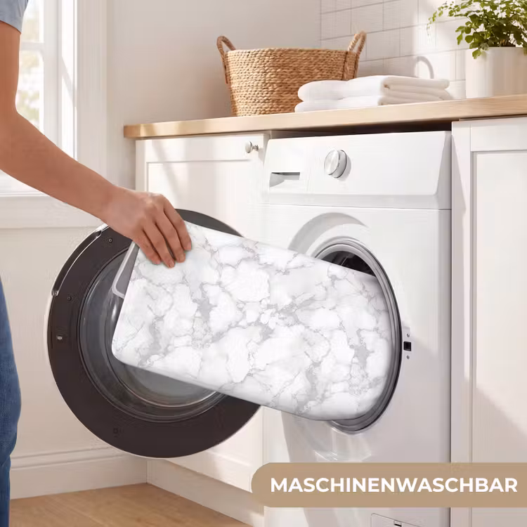 WC Vorleger - Weiß - Marmor - Grau — 5