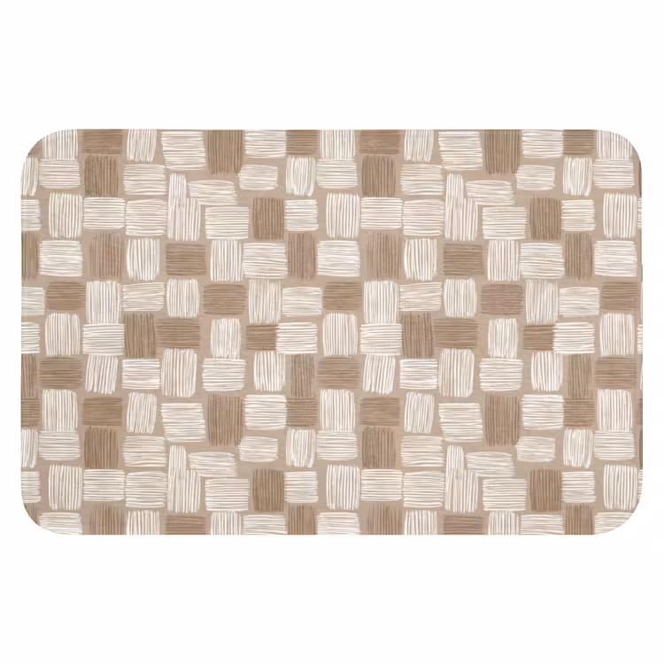 WC Vorleger - Block - Muster - Braun — 1