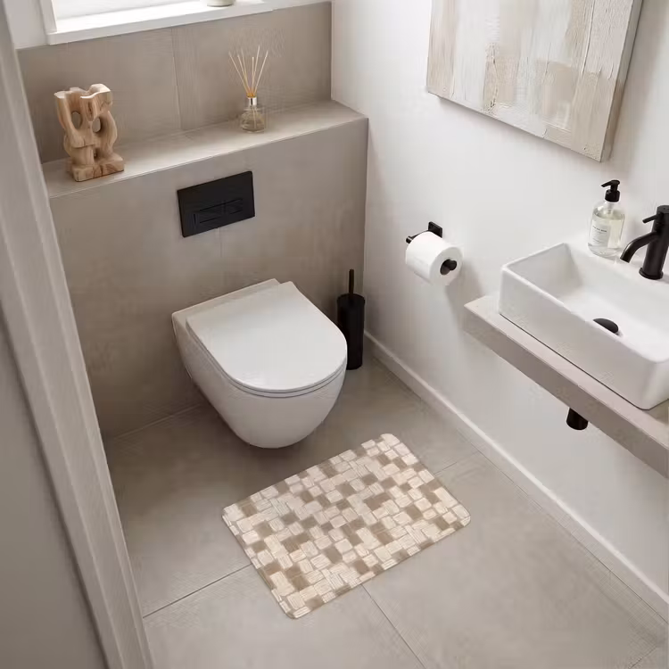 WC Vorleger - Block - Muster - Braun — 6