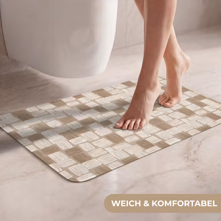WC Vorleger - Block - Muster - Braun — 7