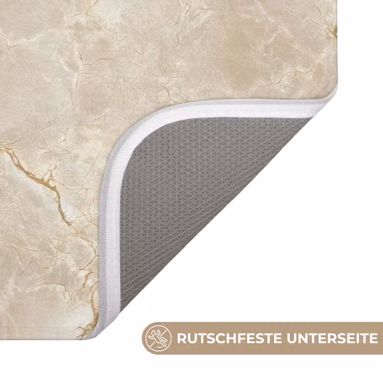 WC Vorleger - Hellbeige - Marmor - Adern — 3