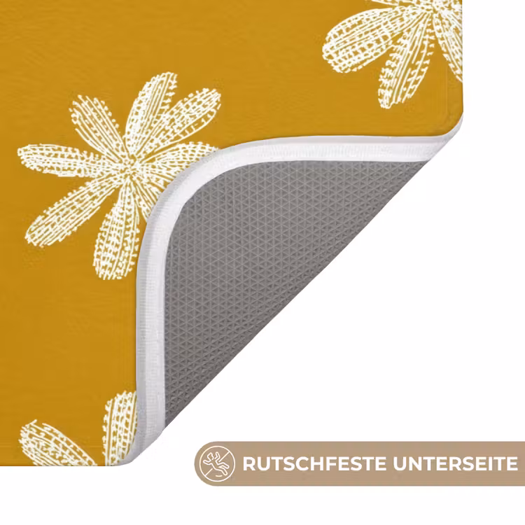 WC Vorleger - Blume - Verspielt - Ockergelb — 3