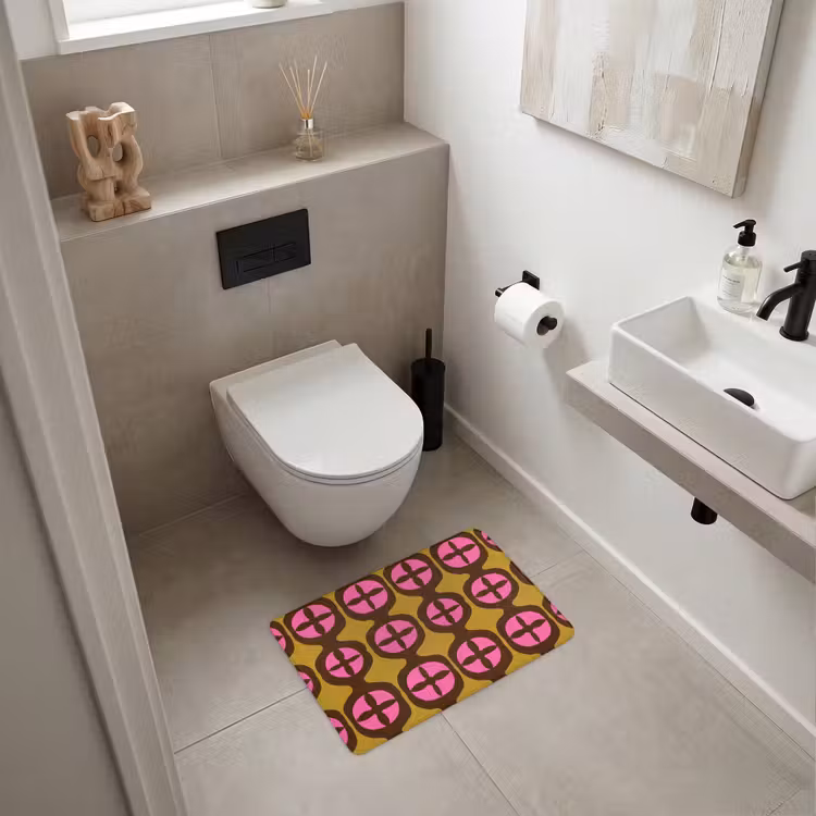 WC Vorleger - Modern - Gemustert - Rosa — 6