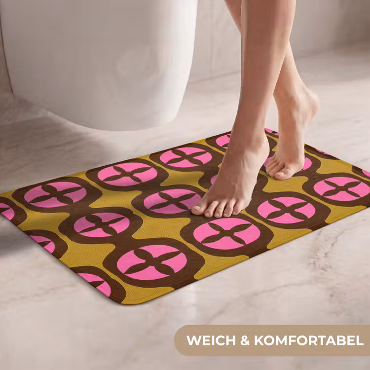 WC Vorleger - Modern - Gemustert - Rosa — 7