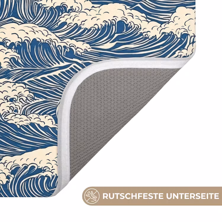WC Vorleger - Waves - Klassisch - Blau — 3