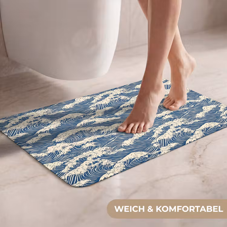WC Vorleger - Waves - Klassisch - Blau — 7