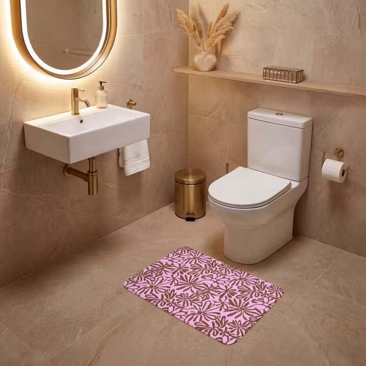 WC Vorleger - Bio - Muster - Rosa — 4