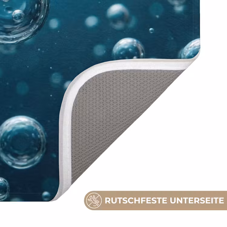 WC Vorleger - Luftblasen - Dynamisch - Blau — 3